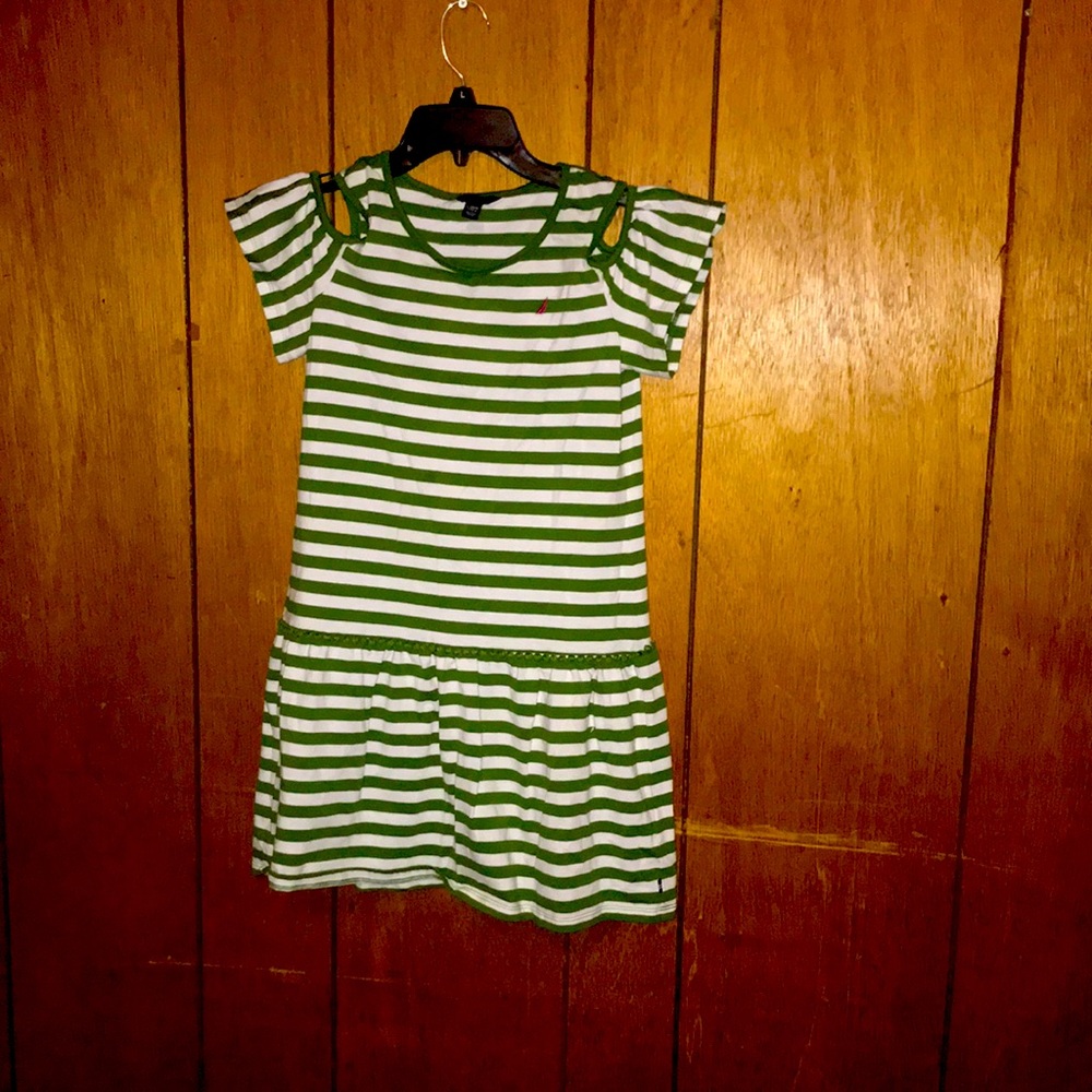 Nautica Green striped Dress